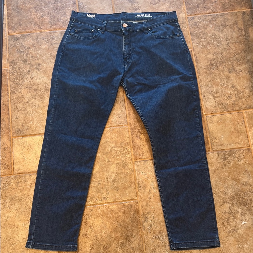 Men's Slim Fit Jeans in Dark Blue